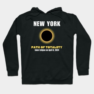 New York Path Of Totality Solar Eclipse On April 8 2024 Hoodie